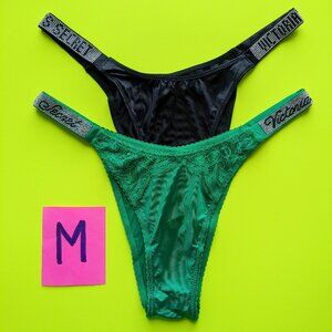 Victoria's Secret Very Sexy Rhinestone Shine Strap M Panties Bundle - 2 pairs